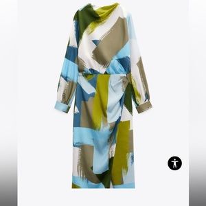 NWT Geo Printed MIDI Dress sz L